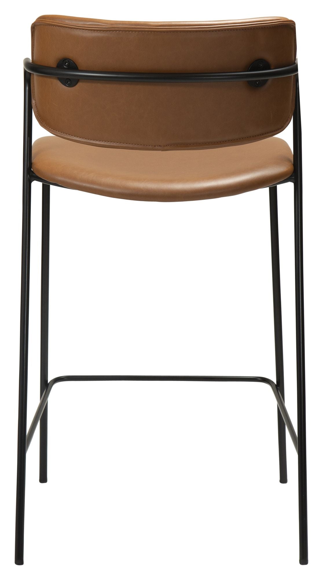 Zed barstol SH: 67cm, vintage lysebrun kunstlæder - Unoliving.com