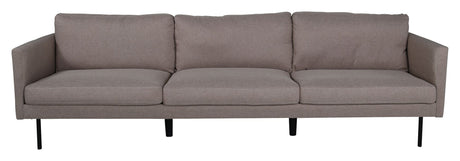 Zoom 3-pers. Sofa, Lysebrun Stof - Unoliving.com