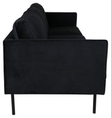 Zoom 3-pers. Sofa, Sort Velour - Unoliving.com