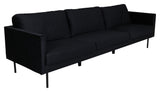 Zoom 3-pers. Sofa, Sort Velour - Unoliving.com