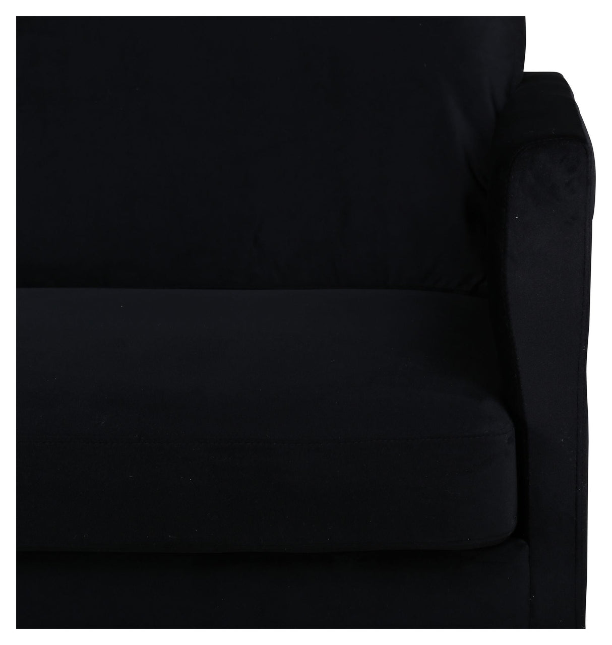 Zoom 3-pers. Sofa, Sort Velour - Unoliving.com