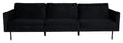 Zoom 3-pers. Sofa, Sort Velour - Unoliving.com