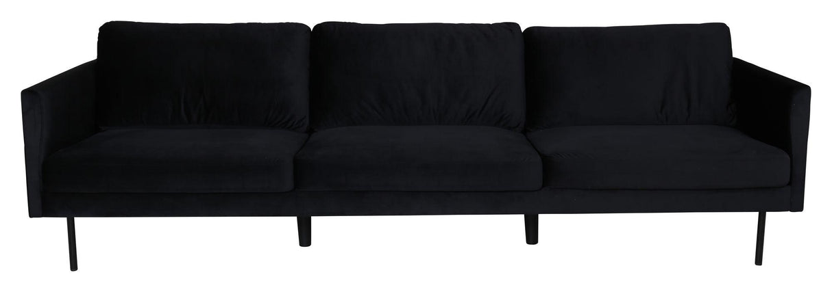 Zoom 3-pers. Sofa, Sort Velour - Unoliving.com