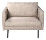 Zoom Lænestol, Polyester, Beige - Unoliving.com