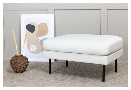 Zoom Ottoman, Offwhite velour - Unoliving.com