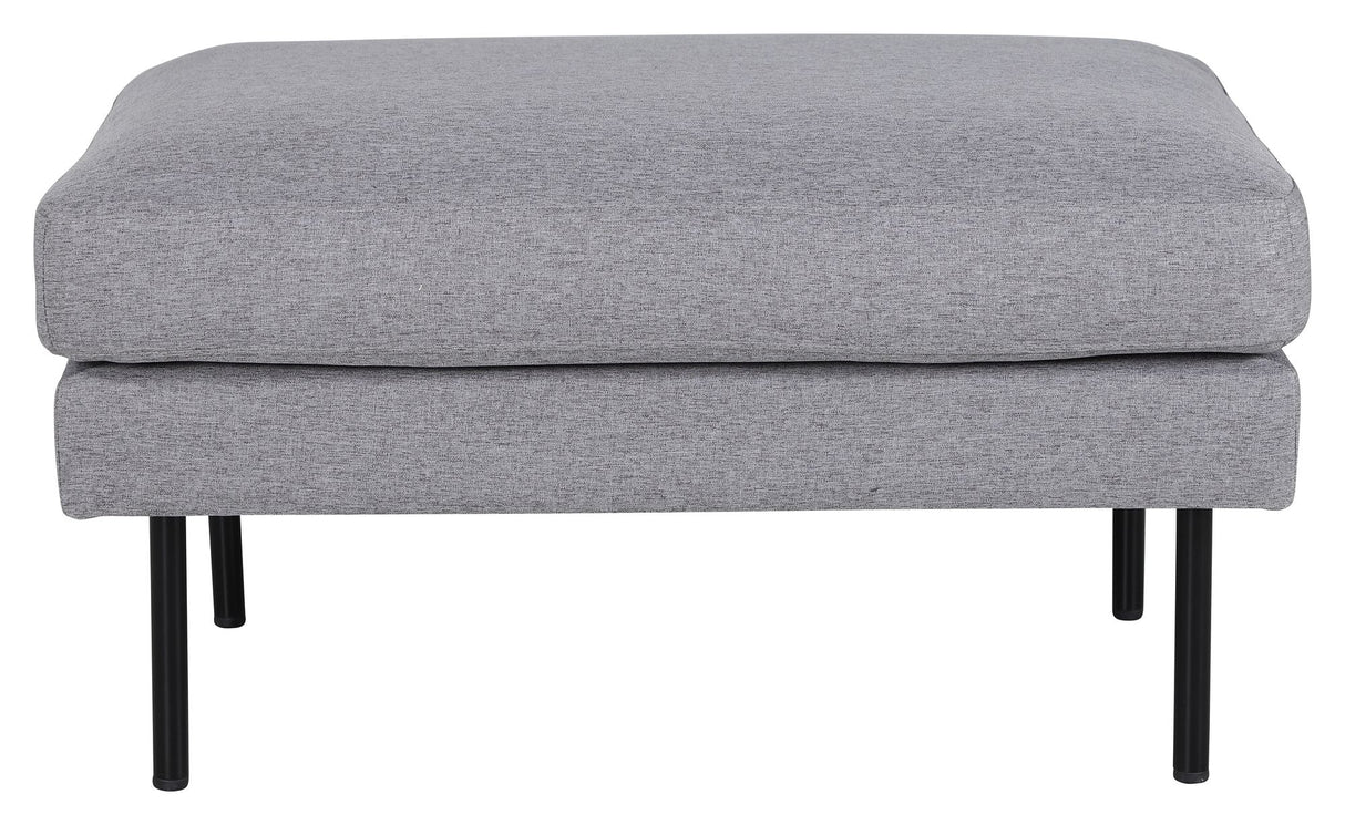 Zoom Ottoman, Stålgrå velour - Unoliving.com