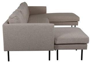 Zoom U-Sofa, Beige Stof - Unoliving.com