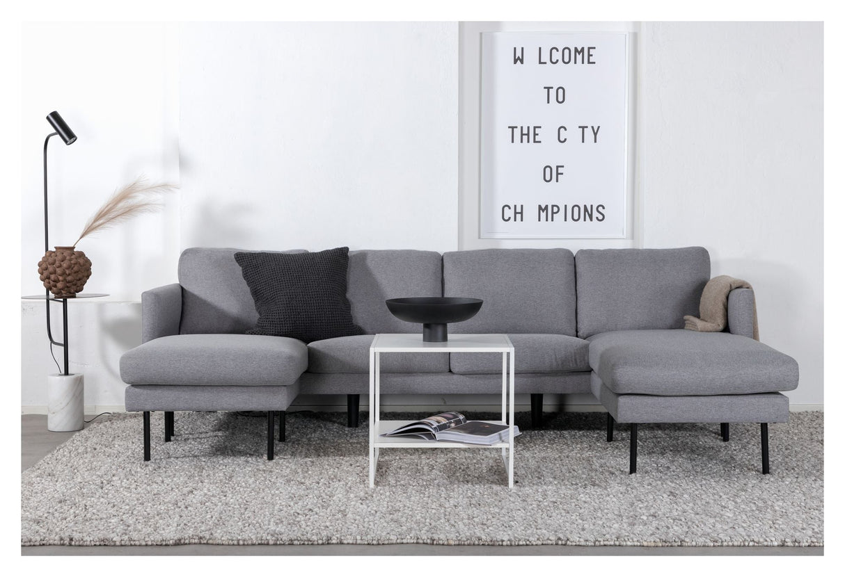 Zoom U-Sofa, Grå Stof - Unoliving.com