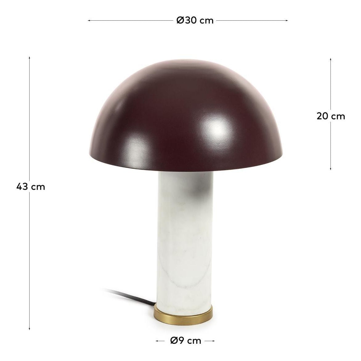 Zorione Bordlampe - Hvid/Brun - Unoliving.com