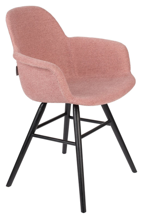 Zuiver Albert Kuip Spisebordsstol m. armlæn - Pink - Unoliving.com