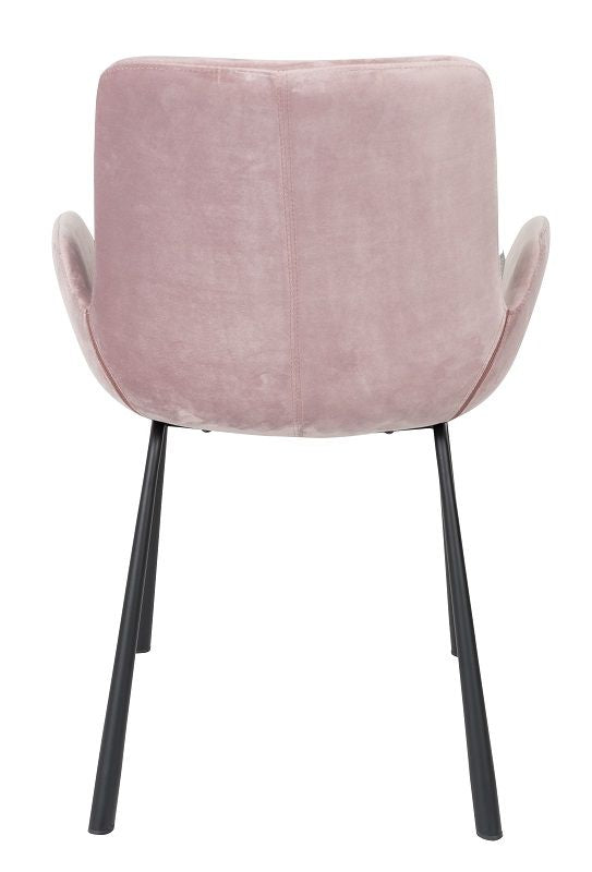 Zuiver Brit Spisebordsstol m/armlæn - Pink - Unoliving.com