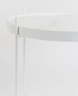 Zuiver Cupid Sidebord - Hvid Marmorlaminat Ø43 - Unoliving.com