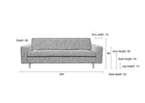 Zuiver Jean 2,5-pers. Sofa - Latte - Unoliving.com