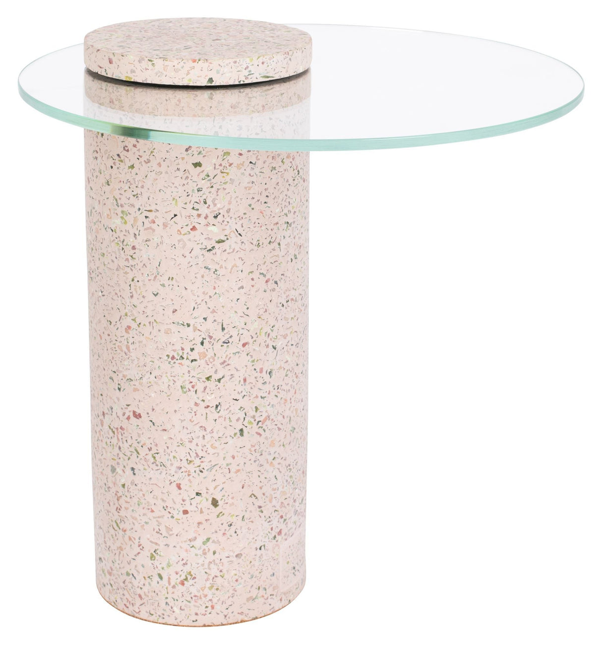 Zuiver Rosalina Sidebord - Pink Terrazzo, Ø40 - Unoliving.com