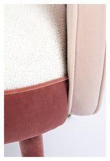 Zuiver Sam Loungestol - Velour Pink/Hvid - Unoliving.com