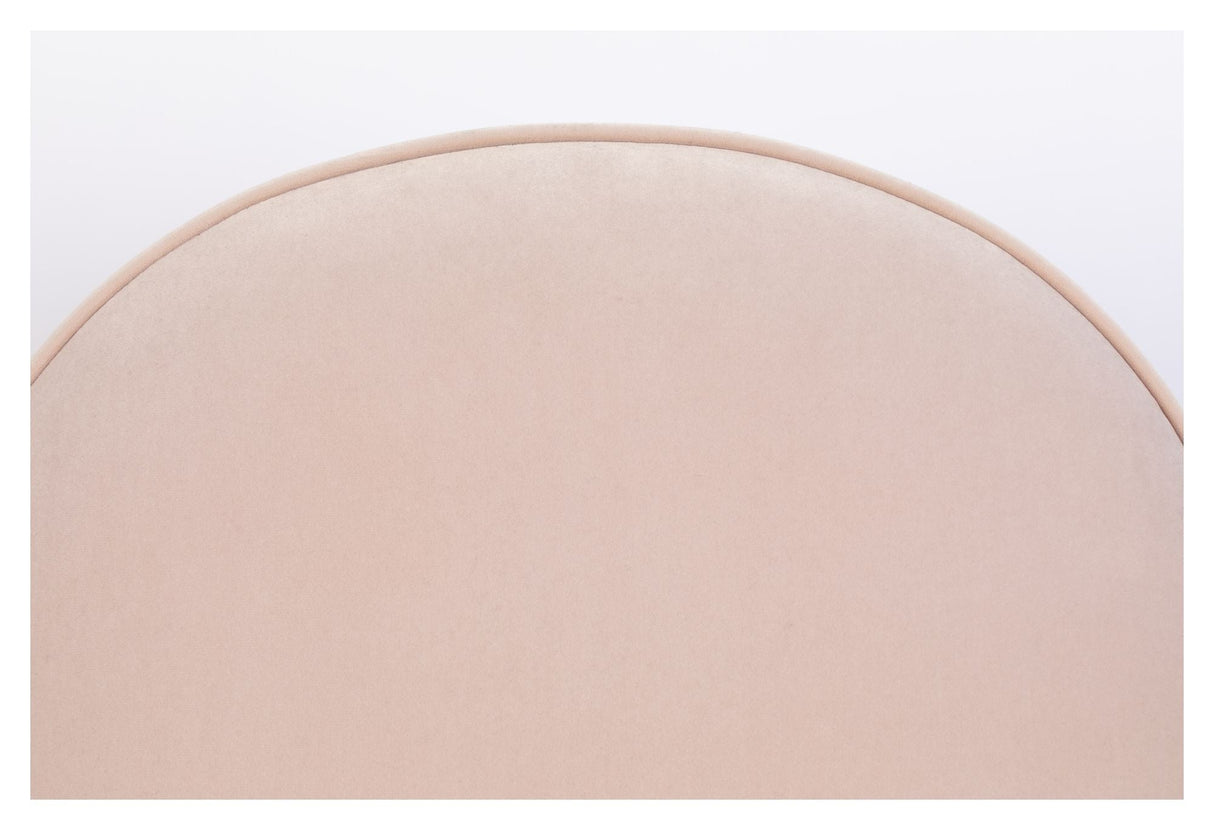 Zuiver Sam Loungestol - Velour Pink/Hvid - Unoliving.com