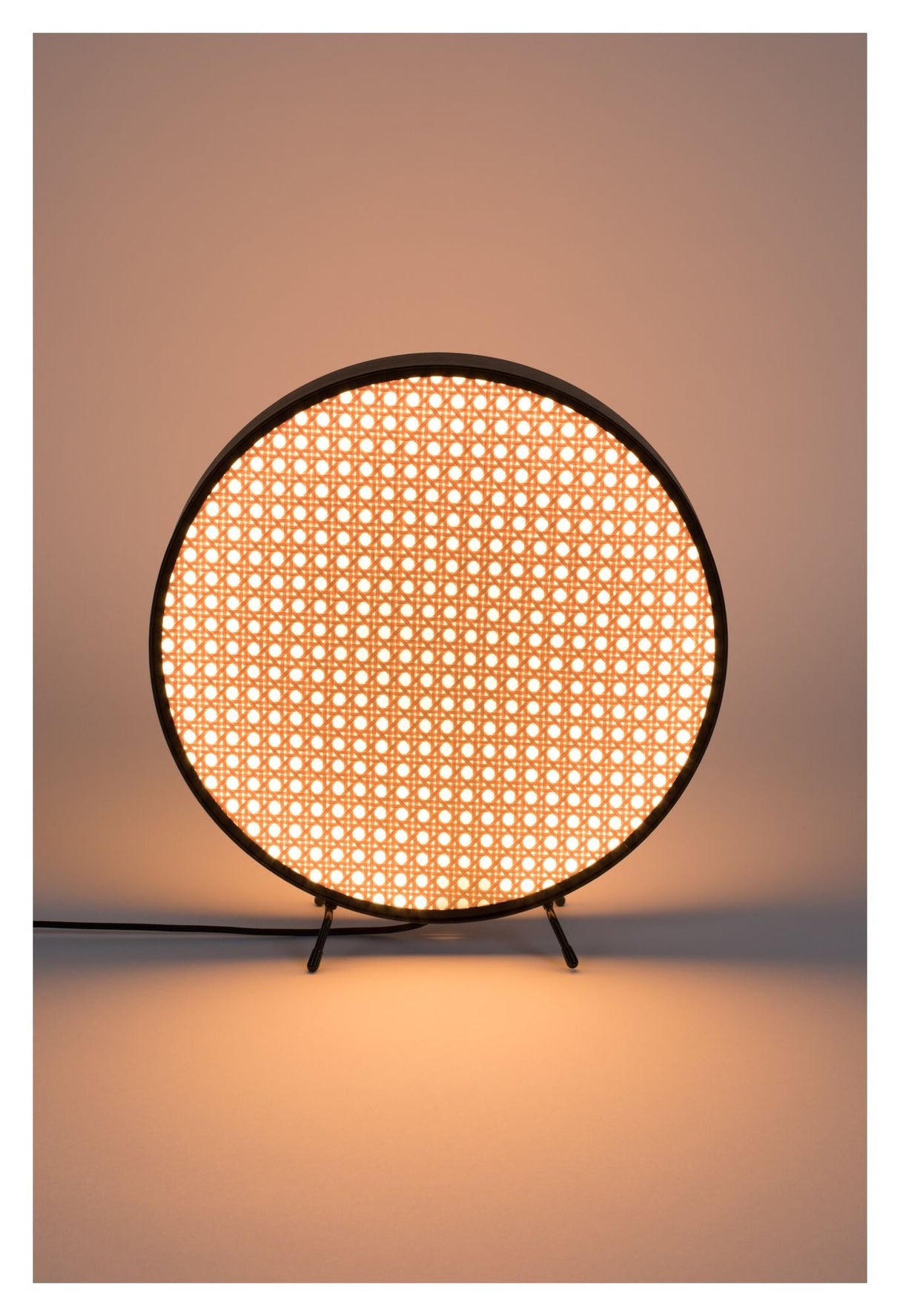 Zuiver Sien Bordlampe - Sort/Rattan, Ø34 - Unoliving.com