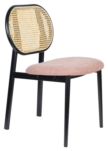 Zuiver Spike Spisebordsstol - Rattan/Pink - Unoliving.com