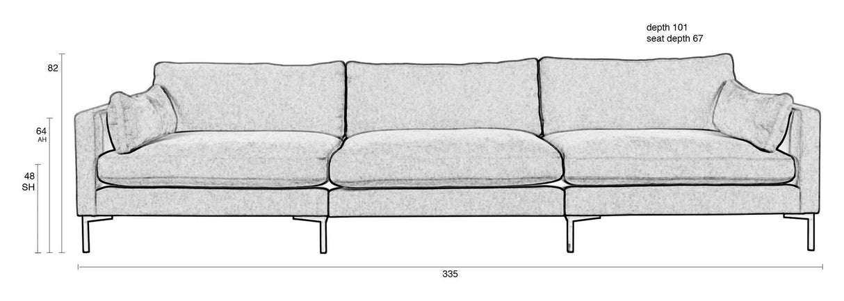 Zuiver Summer 4,5-pers. Sofa - Latte - Unoliving.com