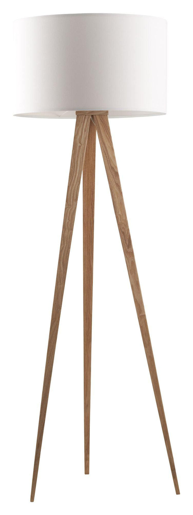 Zuiver Tripod Wood Gulvlampe - Hvid - Unoliving.com