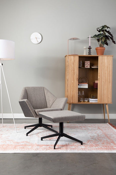 Zuiver Uncle Jesse Loungestol - Grå/Beige - Unoliving.com