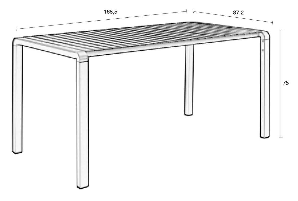 Zuiver Vondel Havebord - Clay, 168,5X87 - Unoliving.com