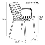 Zuiver Vondel Havestol m. armlæn - Sort - Unoliving.com