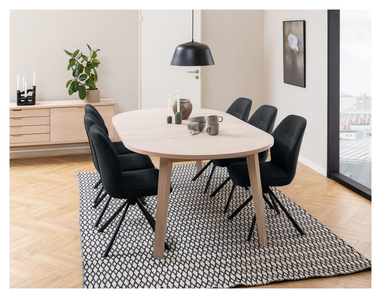 A - Line, spisebord Ø120/220 - eg - UNOLIVING.COM