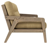 Grab Sovesofa, Brun lakeret fyrretræ, Wheat Beige - Unoliving.com