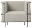 Modernist Loungestol, Beige Bouclé - Unoliving.com