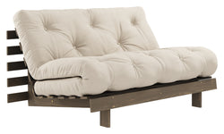 Roots 140 Sovesofa, Brun lakeret fyrretræ, Beige - Unoliving.com