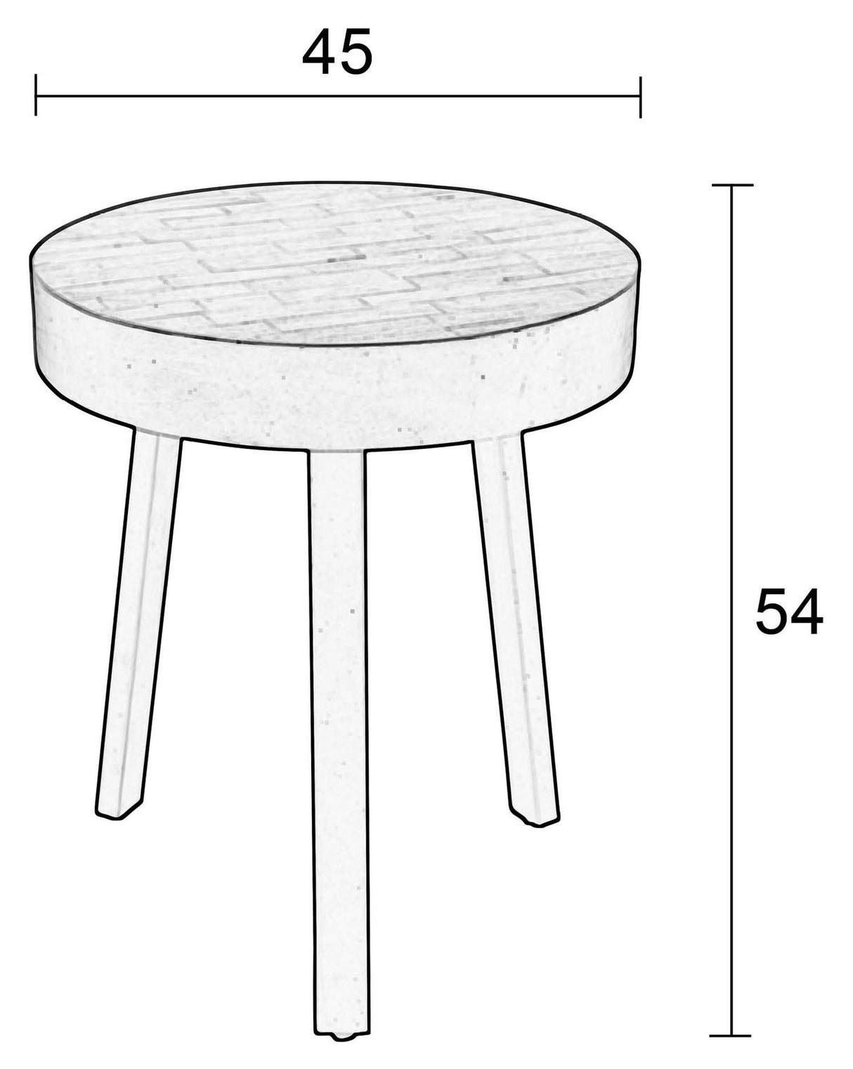 homii Suri Sidebord, Ø45, Sort