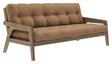 Grab Sovesofa, Brun lakeret fyrretræ, Mocca - Unoliving.com