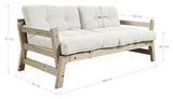 Step Sovesofa, Grey/Hvid - Unoliving.com