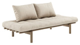 Pace Daybed Sovesofa, Brun lakeret fyrretræ, Beige