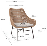 Abeli Loungestol, Beige - UNOLIVING.COM