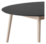 Meza Round Spisebord Ø135, Sort/Eg ben - Unoliving.com