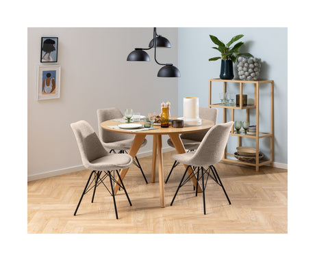 Eris Spisebordsstol, Beige stof - Unoliving.com