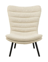 Grafton Lænestol m. horisontale syninger, Cream stof - Unoliving.com