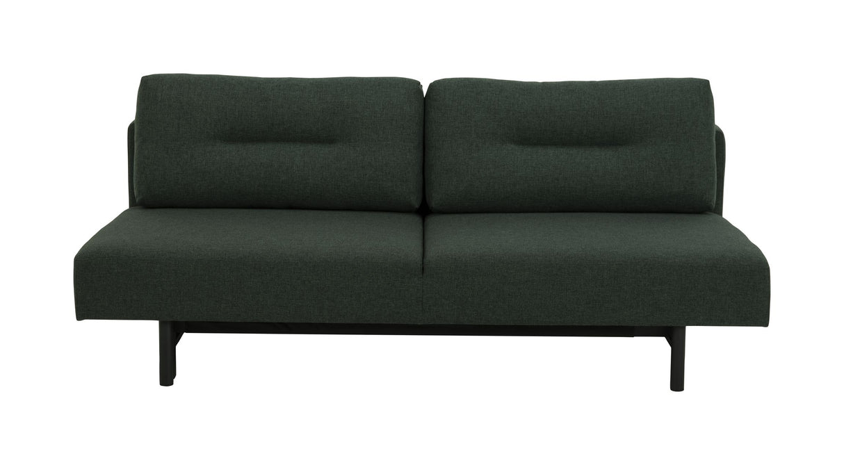 Malling Sovesofa m. ryghynder 200x105, Grøn stof - Unoliving.com