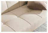 Perugia Sovesofa, Beige stof, 198x95x87 - Unoliving.com