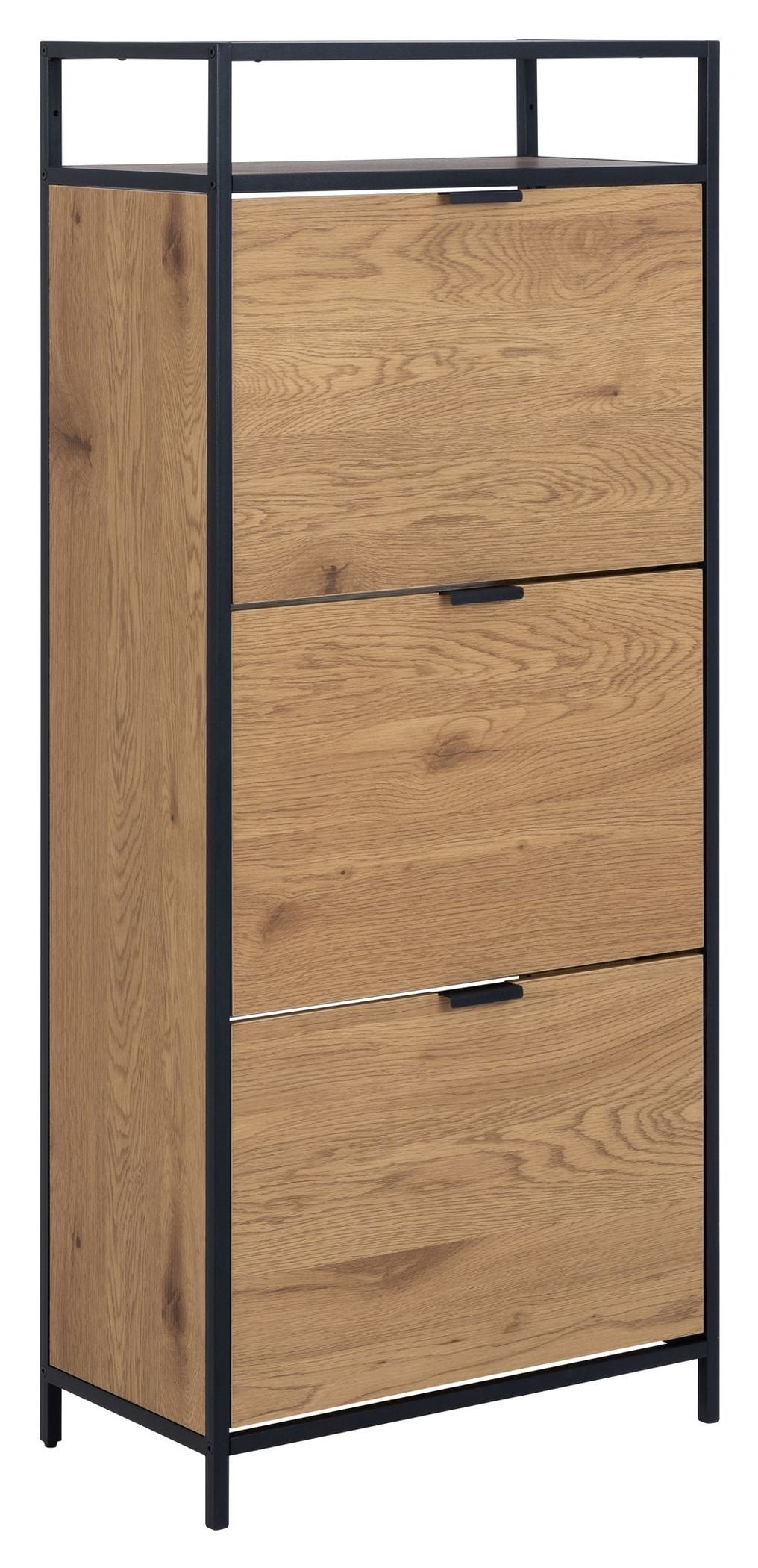 Seaford Skoskab m. 3 hylder, Natur MDF, 56x129 - Unoliving.com