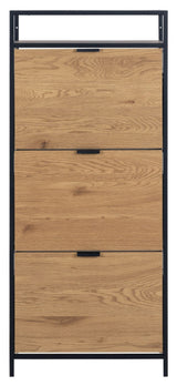 Seaford Skoskab m. 3 hylder, Natur MDF, 56x129 - Unoliving.com