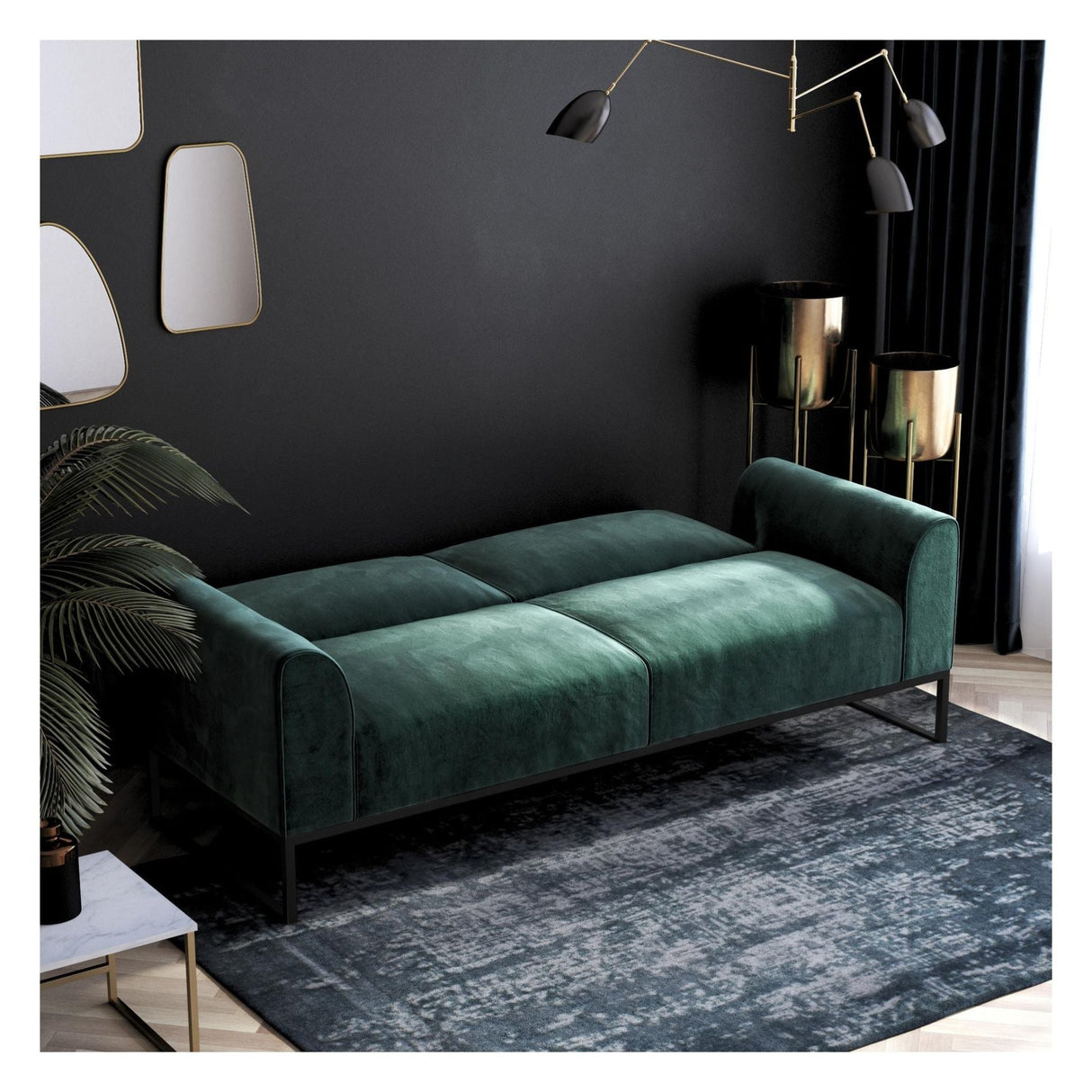 Adley Coil Sovesofa, Grøn - UNOLIVING.COM