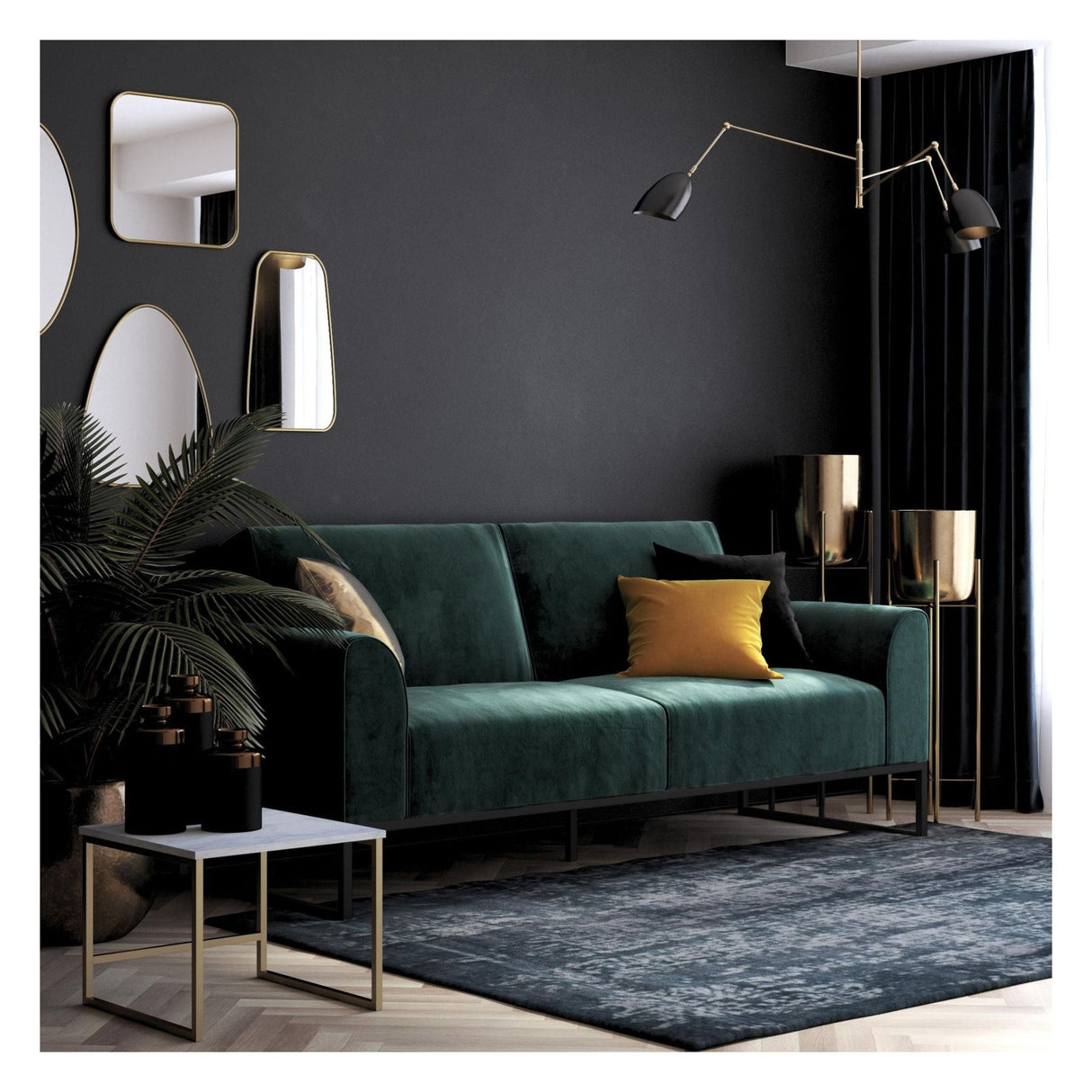 Adley Coil Sovesofa, Grøn - UNOLIVING.COM