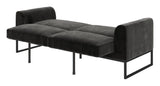 Adley Coil Sovesofa, Sort fløjl - UNOLIVING.COM