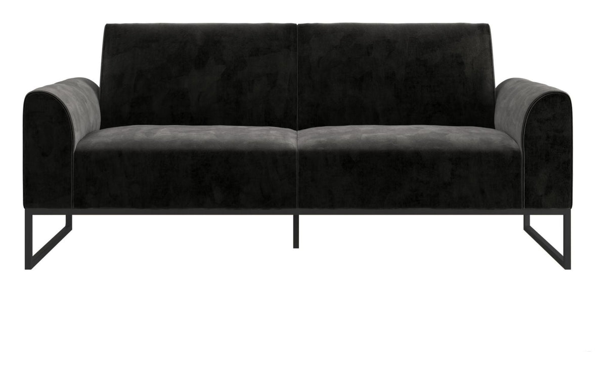 Adley Coil Sovesofa, Sort fløjl - UNOLIVING.COM