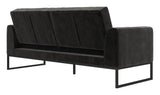 Adley Coil Sovesofa, Sort fløjl - UNOLIVING.COM