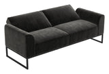 Adley Coil Sovesofa, Sort fløjl - UNOLIVING.COM