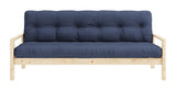 Knob Sovesofa, Lakeret fyrretræ, Navy - Unoliving.com